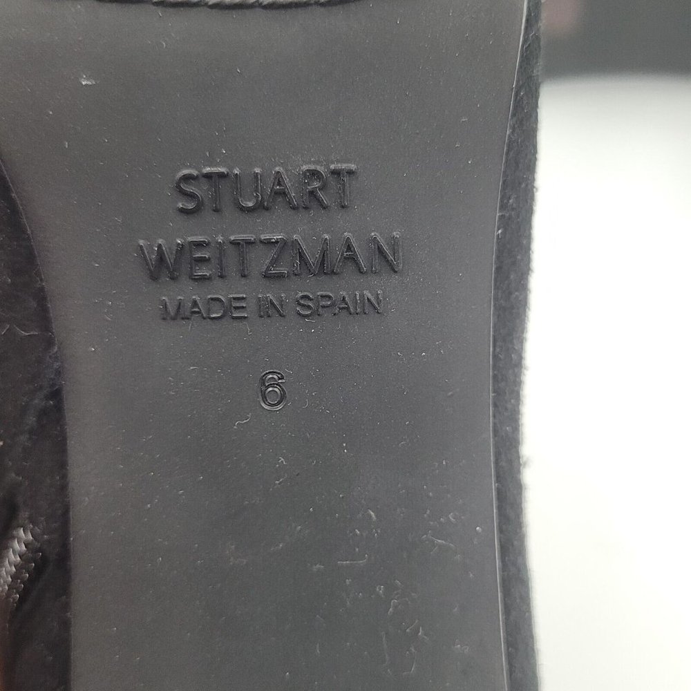 Stuart Weitzman " Lofty " Black Suede Side Zip Back Tie Ankle Bootie NWOB S 6 - Picture 12 of 12